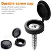 300pcs Hinged Plastic Screw Cap Cover Fold Snap Protective Cap Button Nuts Bolts Fixing Caps For Furniture Decorative Hardware