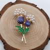 Shirt Collar Elegant Flowers Pearls Pineapple Brooch Thistle Tree Fashion