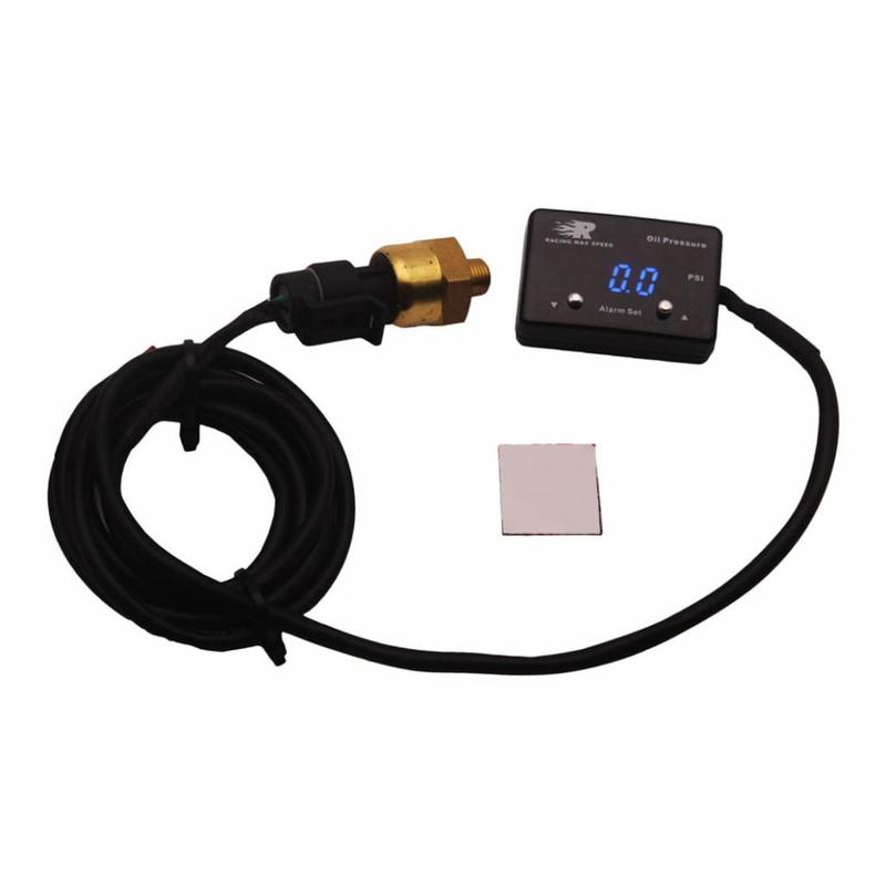 2x1.3x0.5in Blue LED Electronic Oil Pressure 0~120PSI Gauge Meter Sensor 12v