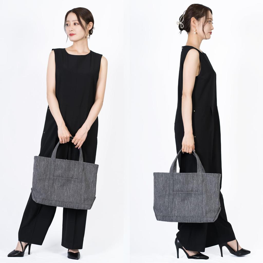 Сумка-тоут из холста Iwafune, большая вместимость, большая холщовая сумка отечественного производства, Япония, Salt Pepper Ship and Rock, базовая сумка-тоут для женщин и (Ночь)