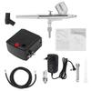 0.2mm Dual Action Airbrush Kit Black Pump Spray Air Brush Gun Set G-130A