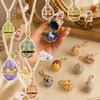 Chinese Style Enamel Egg Pendant Necklace Opened Design Zodiac Pendant Necklace  For Women