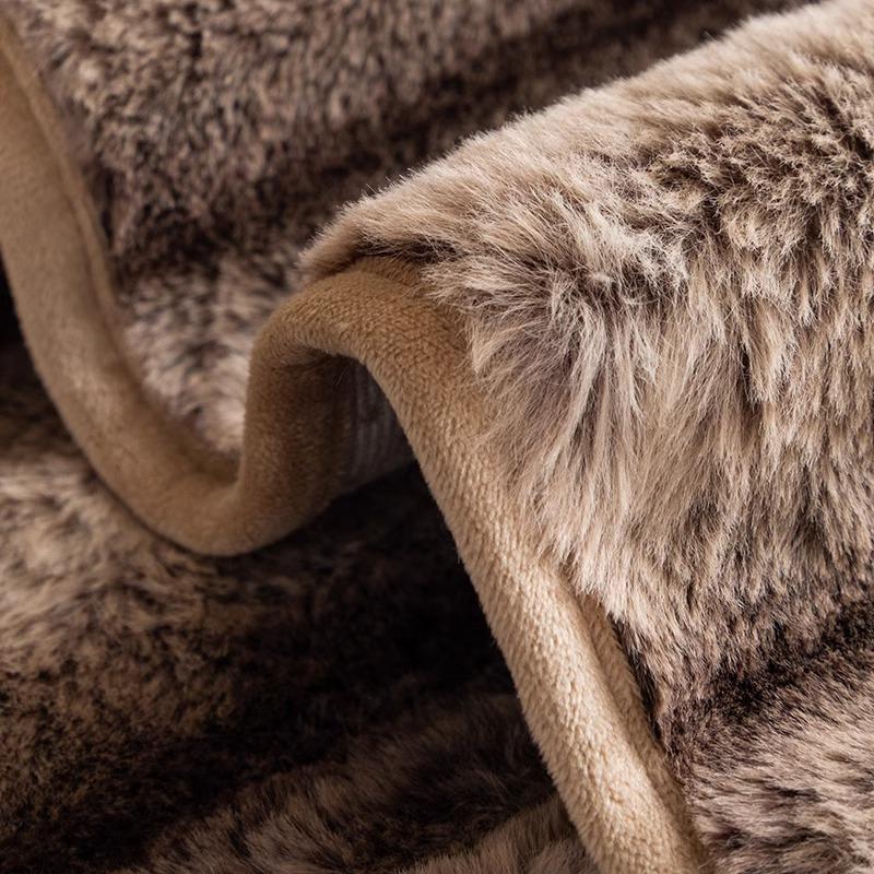 Премиальная плюшевая подушка для дивана из кроличьего меха, зимняя утолщенная нескользящая подушка для сиденья, новый всеобъемлющий чехол-полотенце для кожаного дивана