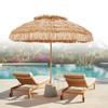 9ft Pool Patio Beach Umbrella with 8 Ribs Uv Protection Thatched Beach Umbrella for Market Terrace Restaurant