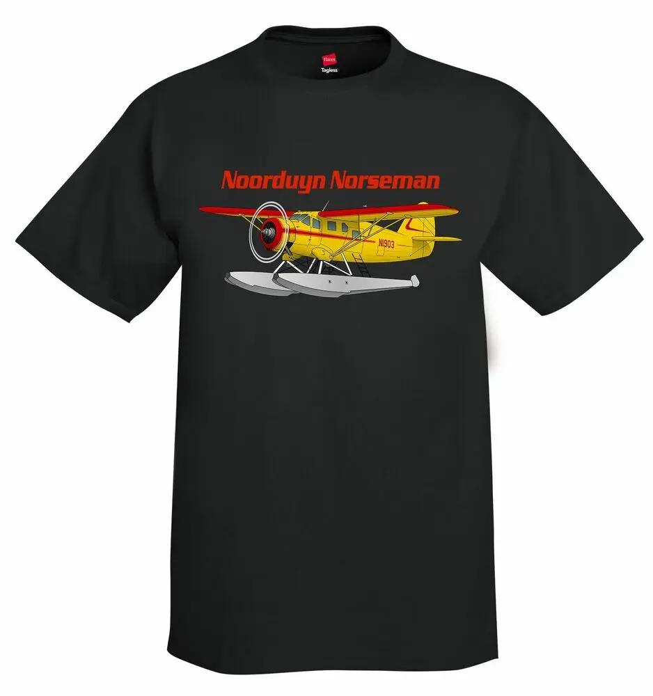 Noorduyn Norseman Индивидуальный Самолет Авиация Футболка с коротким рукавом Повседневная 100% Хлопок Круглый вырез Летняя Мужская Футболка Размер S3XL