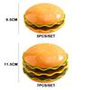 Plastic Mini Dinner Plate Burger-Shaped Dinnerware Set Stackable Hamburger Plate Set  Table Decor
