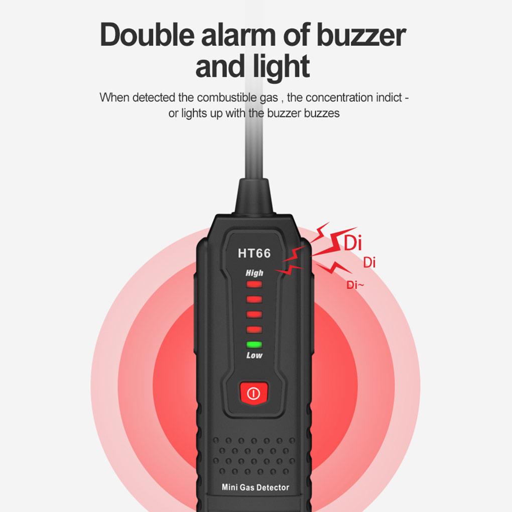 Детектор горючих газов Анализатор горючих газов Тестер безопасности Метан Определить Портативный Пропан Сигнализация Утечка