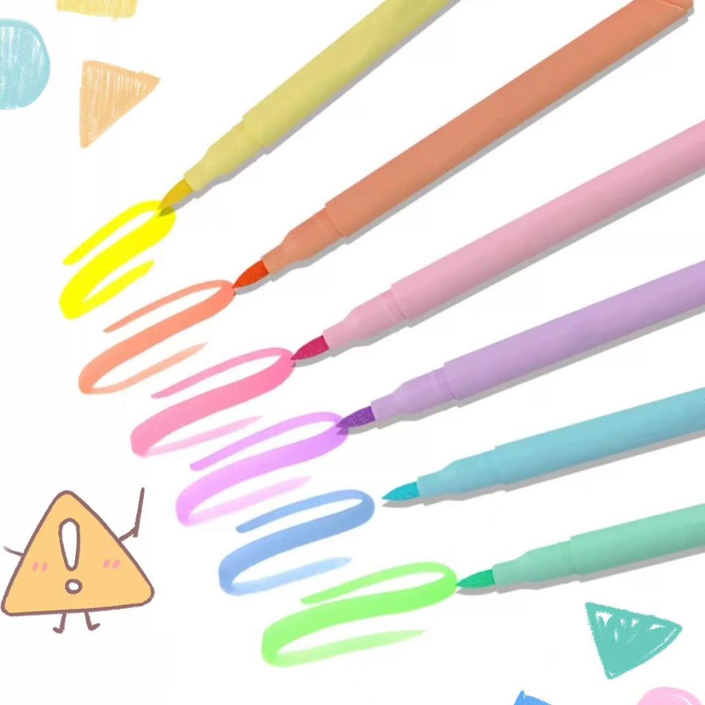 Набор из 6 мягких кистей-ручек - Идеально подходит для выделения, каллиграфии и раскрашивания - Прекрасно для любителей искусства