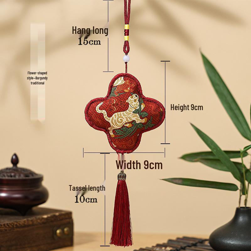 Dragon Boat Festival Lucky Tiger Embroidered Sachets - Mosquito Repellent Mugwort Hanging Ornament