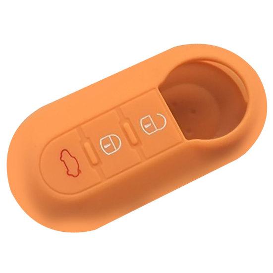 Силиконовый откидной чехол с 3 кнопками и дистанционным автомобильным брелоком для Fiat 500