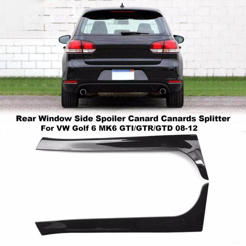 Для VW Golf 6 MK6 GTI GTR GTD 2008-2012 Задний Боковой Спойлер на Стекло Канард Канарды Сплиттер Декор Экстерьера Автомобиля Пластик Левый Правый