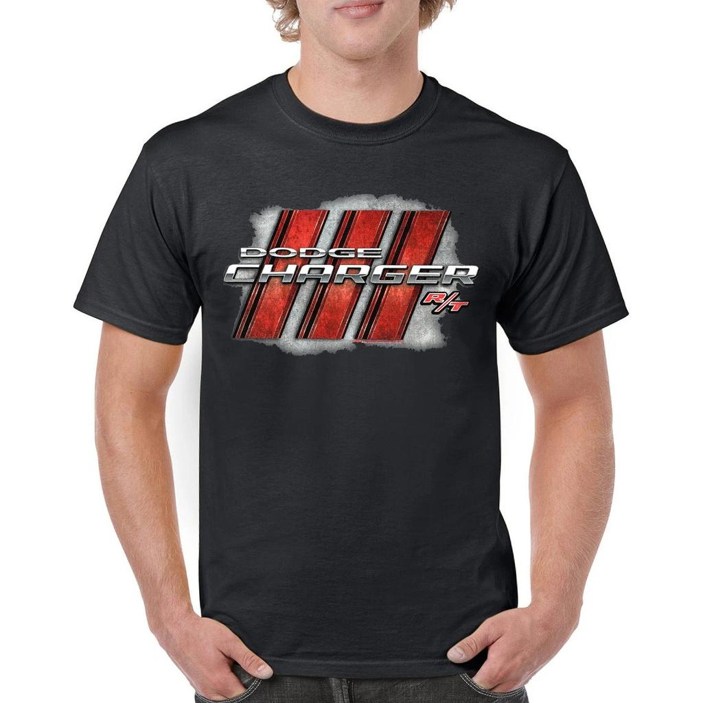 Summer New Dodge Charger RT Men T-Shirt Vatage Y2k Car 100%Cotton Graphic Crew Neck Oversize Unseix T-shirts for Men Women