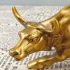 Light Luxury Wall Street Bull Statue Feng Shui Stock Market Mascot Sculpture  Children