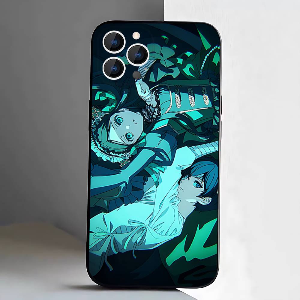 Чехол для телефона ANIME Black Butler Для iPhone 17,16,15,14,13,12,11,Pro,Max,Plus,E,Air,Mini Черный Ударопрочный Funda Чехол