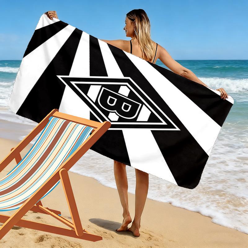 Borussia Print Beach Towel, Large Soft Quick Dry Towel for Beach Camping Swimming