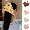 Gothic Crochet Head Scarf Flower Pattern Lace-up Breathable Elastic Plant Pattern Headgear Hair Accessories