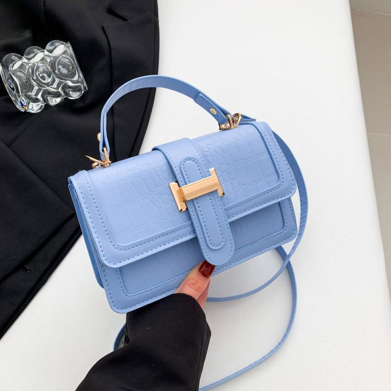 Chic Casual French Style Small Shoulder Bag In Black White Magenta Blue Yellow