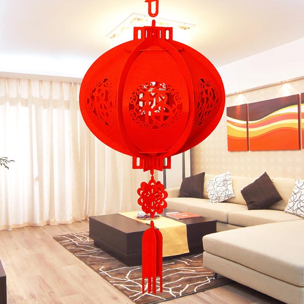 Праздничный домашний декор Китайский Новый год Подвесные украшения Праздничные принадлежности Красные бумажные фонарики