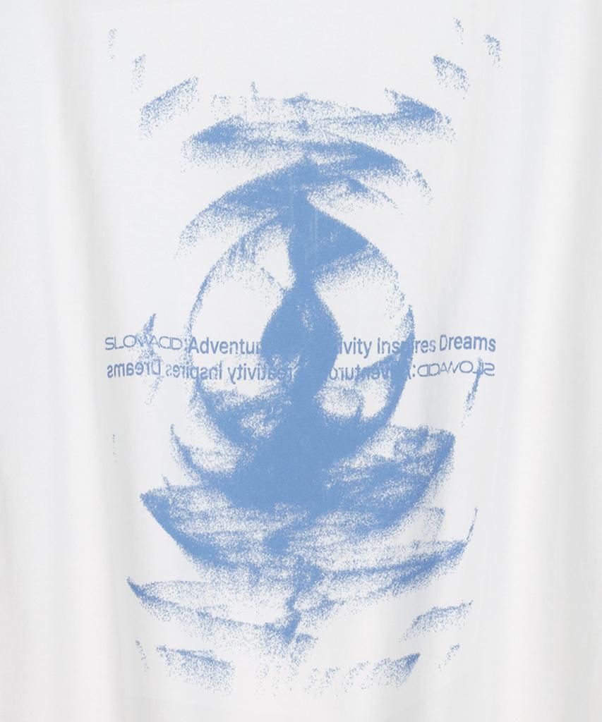 SLOWACID Dune Wave Short Sleeve T-Shirt [White]