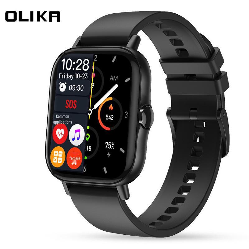 Мужские многофункциональные спортивные смарт-часы с функцией звонков по Bluetooth, реальной температурой тела, пульсом и мониторингом уровня кислорода в крови.