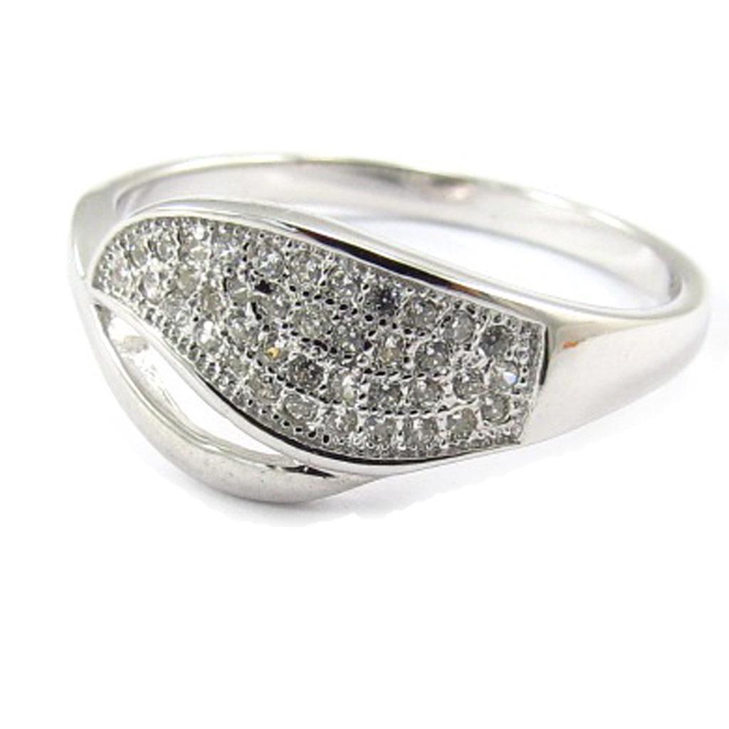 Белое серебряное кольцо 'Goddess'