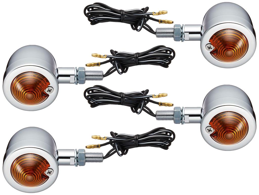 Комплект поворотников KITACO Bread Mini Jazz (все модели) Хром/Оранжевый 830-0900140B