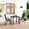 Day and Night - Day and Night 3-piece Garden Dining Set Black and Brown