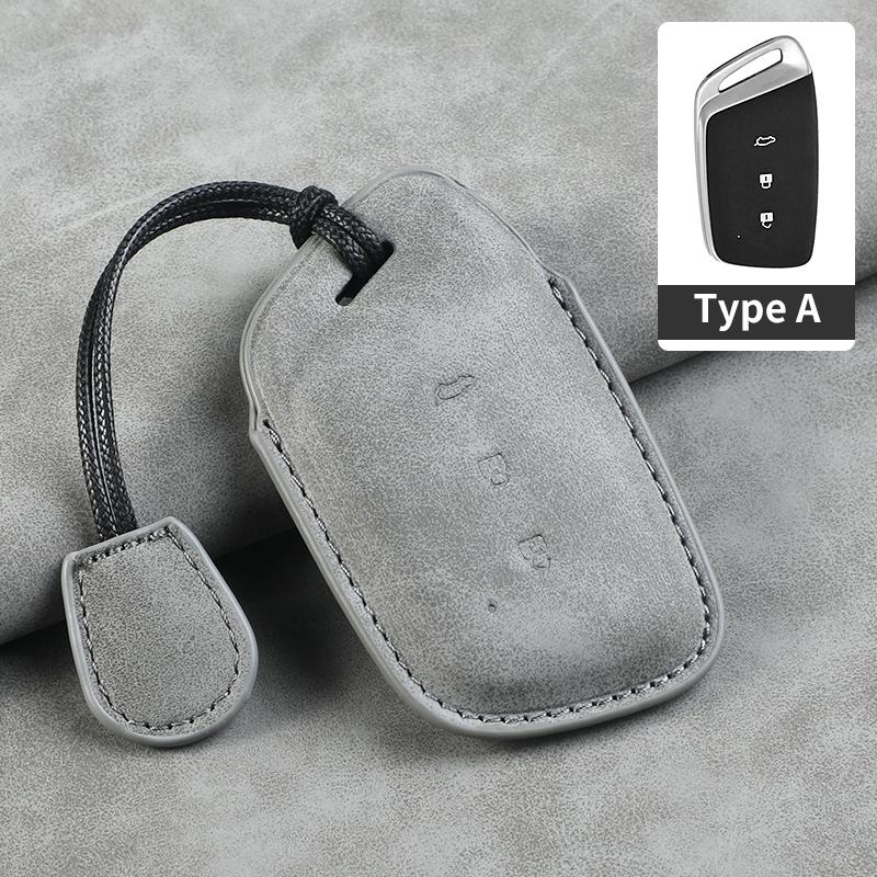 Leather Car Key Case Cover Shell For Baojun 560 Rs-5 530 630 310 E100 310W 510 730 360 Holder Fob Keychain Interior Accessories