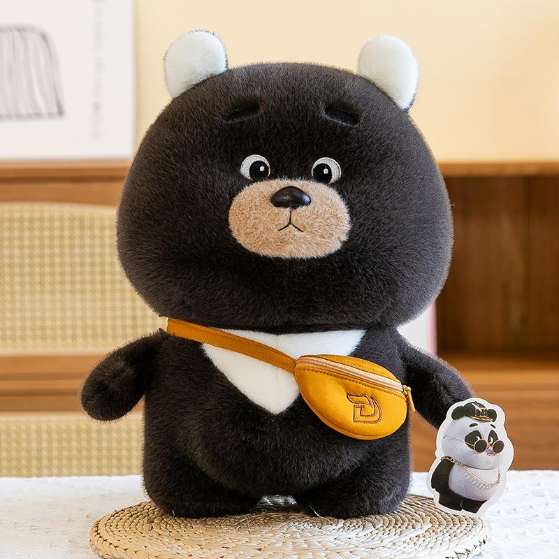 Genuine panda Bambu doll cross-border cute backpack bear plush toy doll sleeping pillow gift