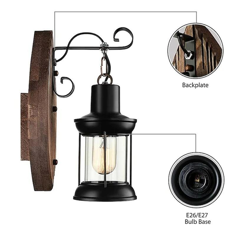 Retro Loft Style Rural Industrial Wall Lamp Wall Sconce Light Fixtures Porch Hallway Lighting