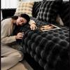 Plush Sofa Cushion Autumn and Winter Thickened Anti-slip Cushion New Leather Sofa Cover Fully Covered with Cloth Towel