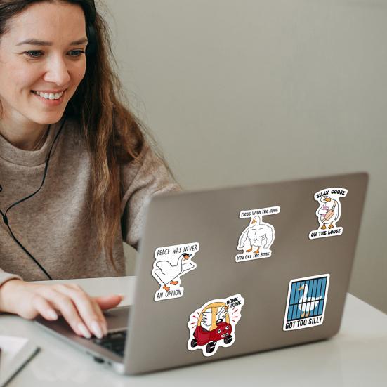 12 шт. Магнит на холодильник "Глупый гусь" для дома, офиса, кухни, шкафчика, холодильника, ПВХ, водонепроницаемый, мультяшный