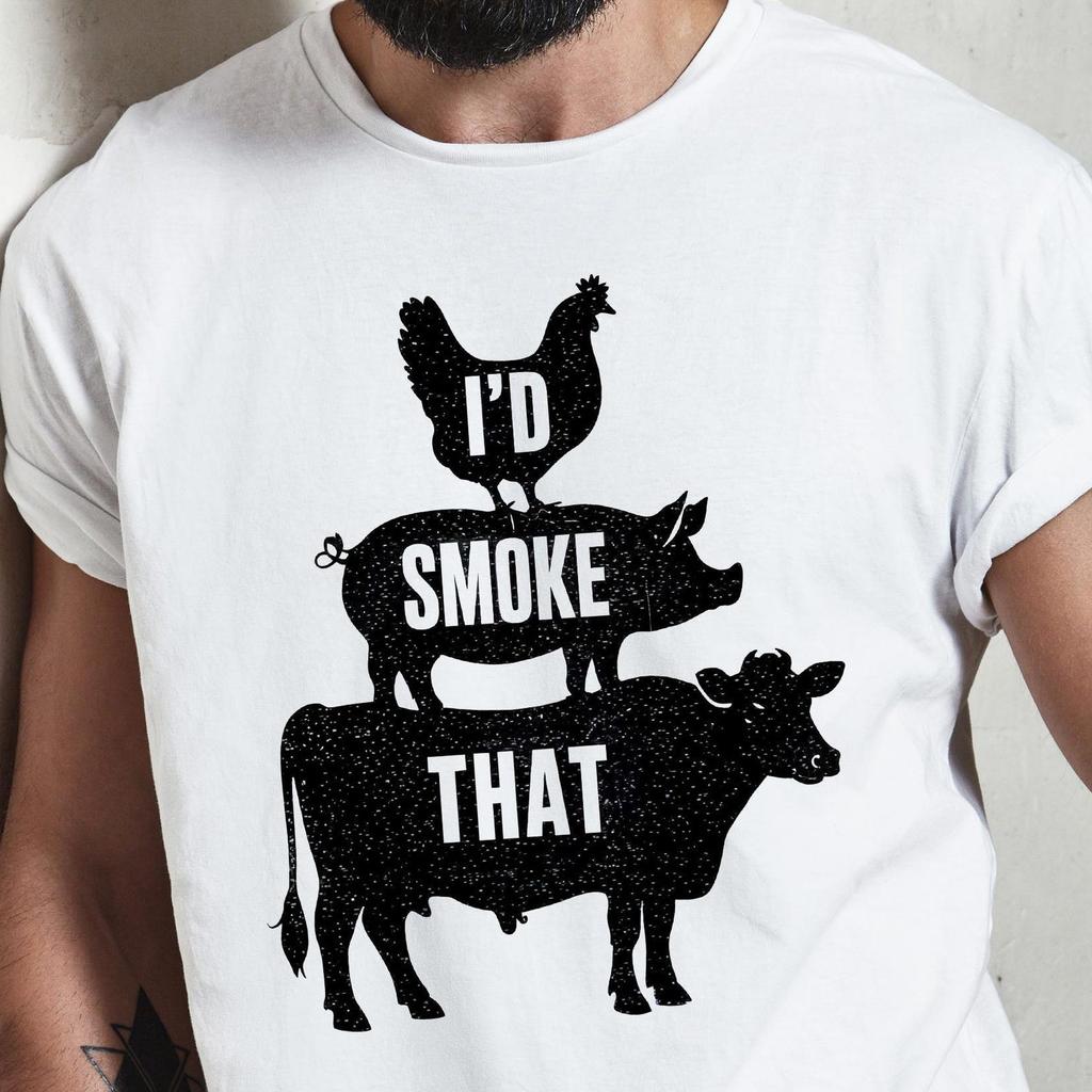 Grilling t-shirt, i'd smoke that, meat smoker t-shirt, anniversary gifts for husband dad grandpa, gifts for father, birthday gift men