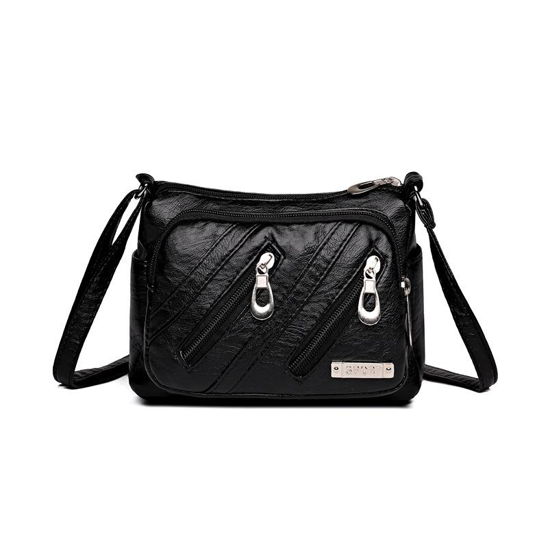 Маленькая квадратная сумка, многослойная женская сумка, ретро, большая вместимость, темперамент, простая сумка через плечо, повседневная сумка через плечо