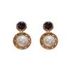 Elegant French Retro Pearl Earrings - S925 Silver Needle, High-End Geometric Design for Women