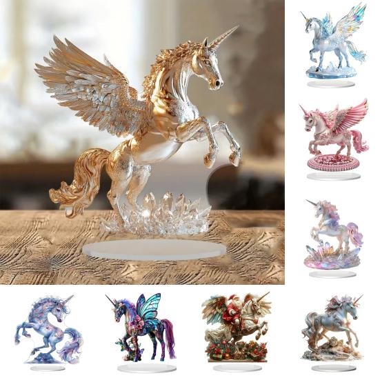 Horse Shaped Acrylic Sign 2D Flat Horse Tabletop Centerpiece for Corner Living Room Fireplace Shelf Office Home Decor