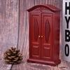 1:12 масштаб Мини Винтажный Деревянный Двойной Дверь Шкаф Кукольный Дом Аксессуар Кукольный Домик