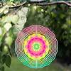 10-Inch Vibrant Metal Wind Spinner with 360° Hanging Hook – Colorful Geometric Design for Garden