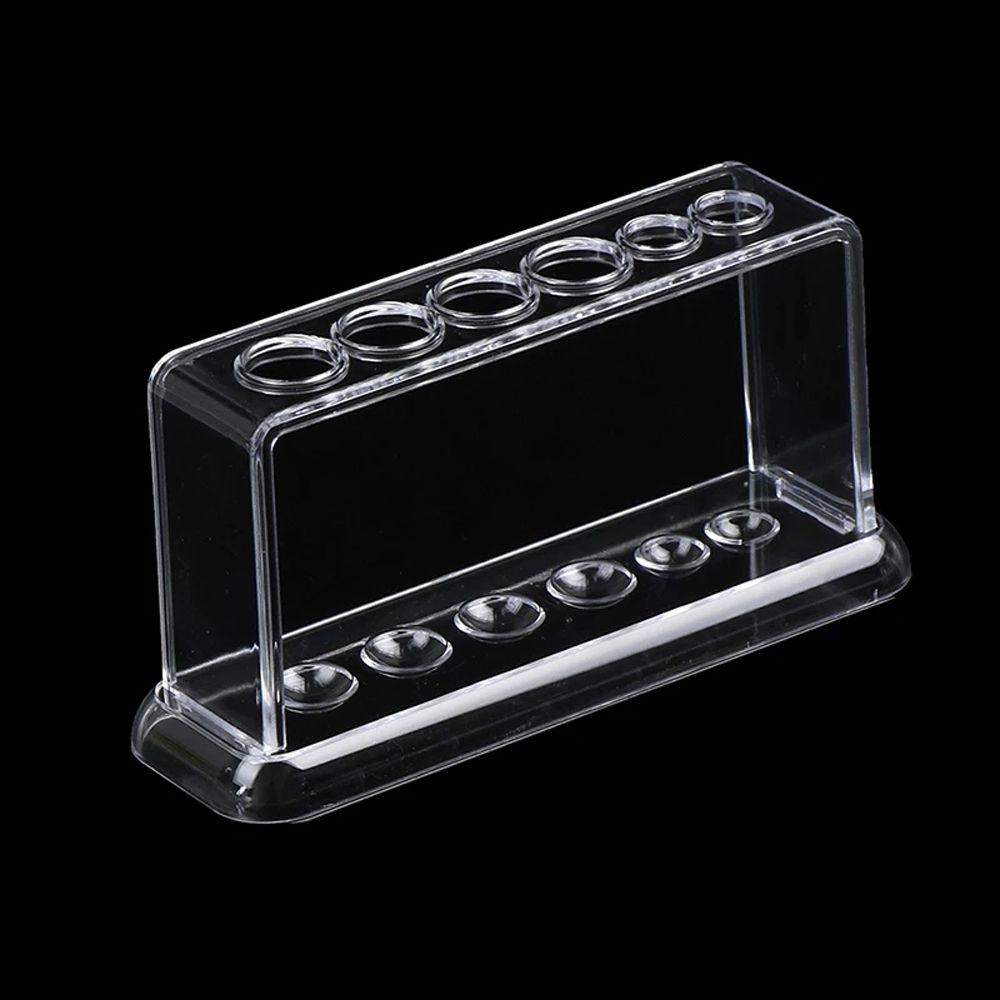 Plastic Transparent Clear 6 Holes Test Tube Stand Burette Shelf Test Tube Rack Test Tube Holder