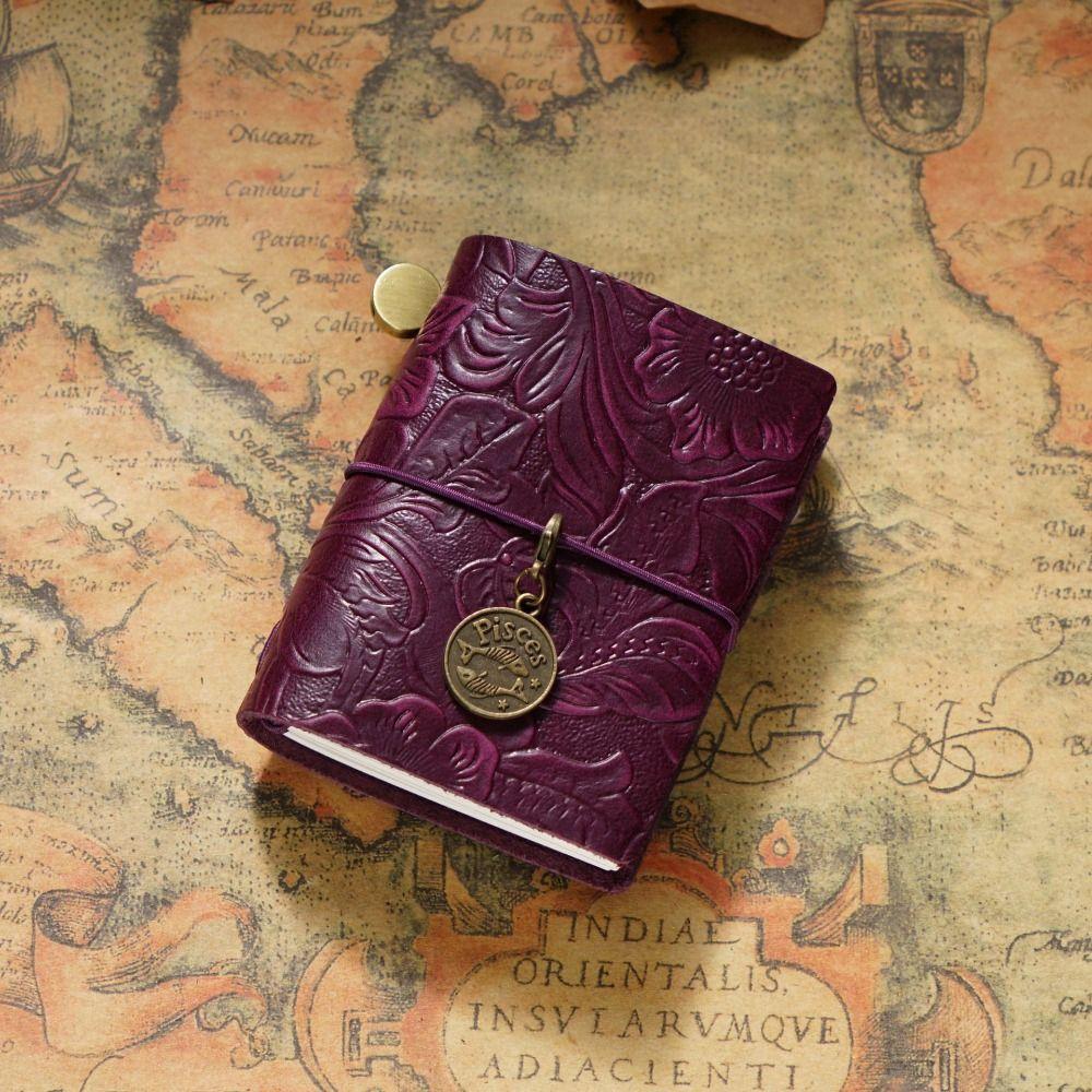 Writing Cowhide Cover Sketchbook Sketching Diary Notebook Vintage Traveler Notebook  Graffiti