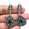 925 Silver Sterling Earring Jewelry Gemstone Handmade Emerald