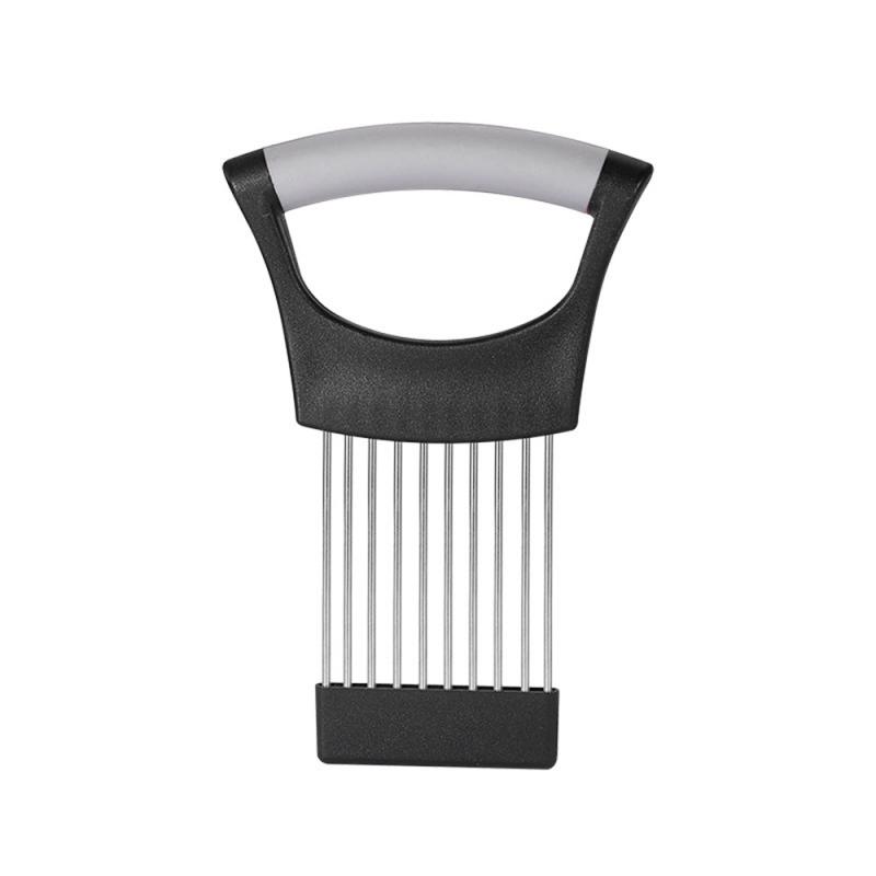 Игла для лука из нержавеющей стали, вилка для лука, овощерезка, нож для резки фруктов, нож для резки томатов, держатель для безопасной резки, кухонные принадлежности