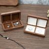 Деревянная коробка для парных колец большой вместимости, футляр для серег и колец, держатель для колец, подарочная коробка для колец, ожерелье