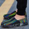 2024 Летние женские туфли на плоской подошве, модная повседневная обувь с эластичной резинкой, дышащие кроссовки без застежек, весенние мужские мокасины, большие размеры 35-44