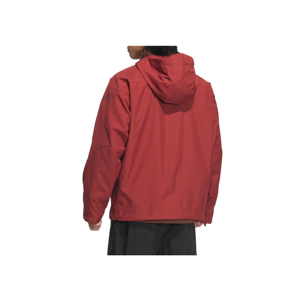 Adidas Теплая удобная приятная для кожи ветрозащитная куртка мужская куртка мягко-коричневая мягко-красная JZ8400