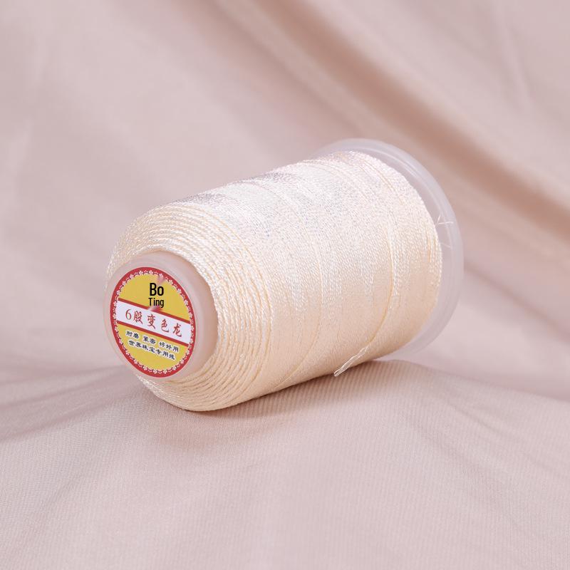 Средняя переливающаяся нить-хамелеон - 6 прядей для плетения своими руками, кисточек, бахромы, плетения узлов, бисероплетения и ювелирных аксессуаров