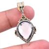 Natural Smoky Quartz 925 Solid Sterling Silver TwoTone Gift Pendant 1.50" G8u48