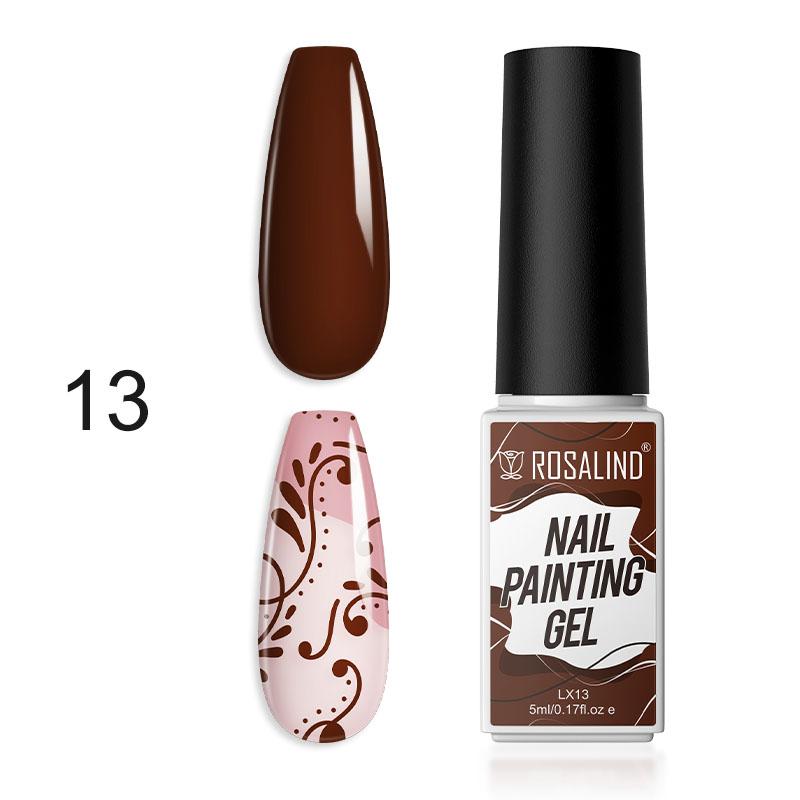 ROSALIND 5 мл гель-лак для рисования ногтей Art Liner лак для ногтей блестящий гель-лак для ногтей «сделай сам»