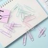 50pcs Colored Paper Clip Metal Clips Memo Clip Bookmarks Stationery Office Accessories School Supplies,Data Storage Paper Clips