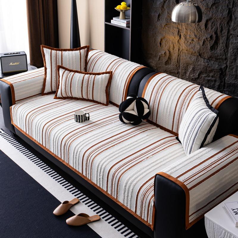 Medieval Chenille Sofa Cushion New Four-Season Universal Straight Row Leather Sofa Seat Cushion Cover Cloth Towel